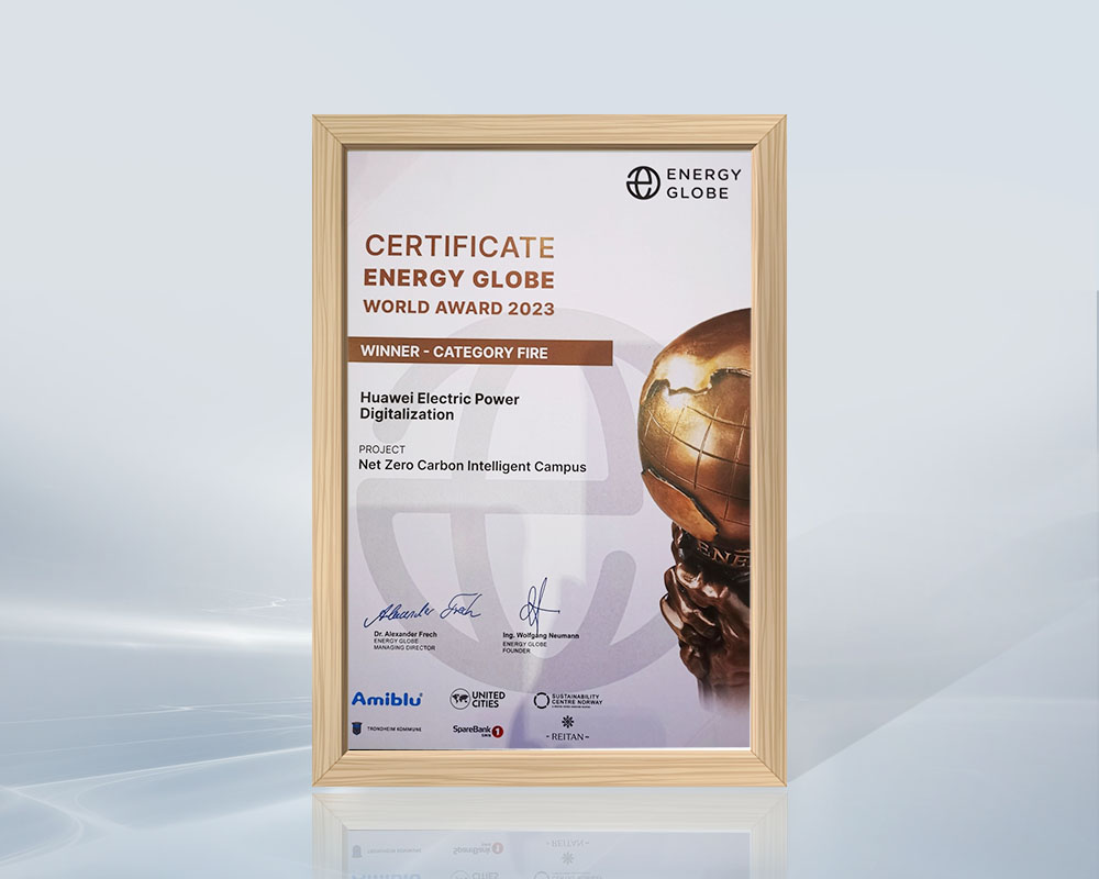 Energy Globe World Award Certificate